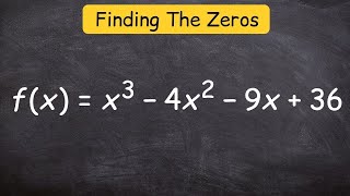 How To Find the Zeros of The Function [upl. by Etnoid]