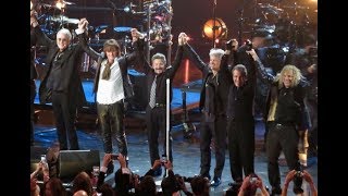 Bon Jovi being inducted to the Rock N Roll Hall Of Fame [upl. by Carman]