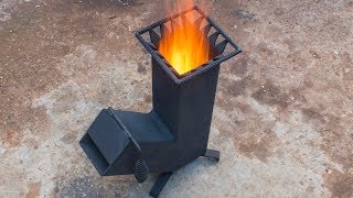 Homemade wood burning Rocket stove [upl. by Malim418]