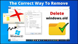 How To Delete Windowsold Folder From Windows 10 Safely 2021 [upl. by Mancino234]