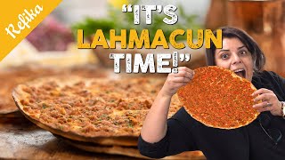 How to Make Crunchy LAHMACUN At Home 😋 One of The Best Turkish Foods  Perfect for PIZZA Lovers [upl. by Ylam229]