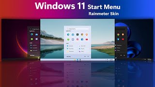 windows 11 theme for windows 10  windows 10 themes  Rainmeter [upl. by Hannahs]