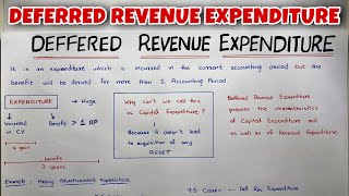 Deferred Revenue Expenditure EXPLAINED  By Saheb Academy [upl. by Mikael]