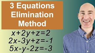 Solving Systems of 3 Equations Elimination [upl. by Northington]