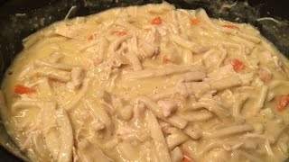 Slow Cooker Chicken Noodles [upl. by Nyllek715]