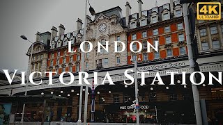 London Victoria Station Walk Through England 4K [upl. by Leatri]