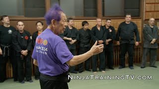 SPECIAL Ninja Grandmaster Masaaki Hatsumi Sensei  Budo Taijutsu at Hombu Dojo 3 [upl. by Pul]