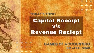 Capital Receipt vs Revenue Receipt  IGCSE OALevel Accounting [upl. by Lathe]