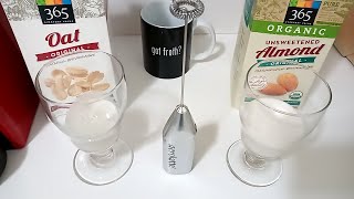 Oat Milk vs Almond Milk part 2 Frothing Test [upl. by Eerased]