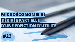 Dérivée partielle d’une fonction d’utilité  microéconomie S1 [upl. by Yziar]