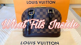 LOUIS VUITTON ALMA BB  WHAT FITS INSIDE [upl. by Ariik291]