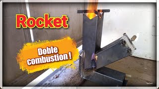 DIY Estufa ROCKET Doble COMBUSTION   Nuevo modelo estufasdebajocostorocket stove [upl. by Yedorb]