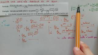 Calculer la DÉRIVÉE PARTIELLE en UN POINT  Formule amp Exemples  Analyse Maths  Bac1  Bac2 [upl. by Livvi]