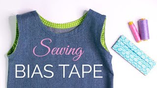 How to Sew Bias Tape around curves amp necklines [upl. by Damalus985]