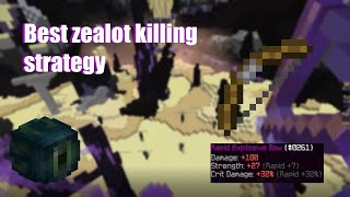 The best zealot killing strategyExplosive bow hypixel skyblock [upl. by Anesuza]