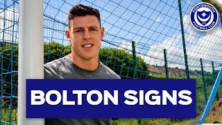 James Bolton signs for Pompey on threeyear deal [upl. by Elohcim73]