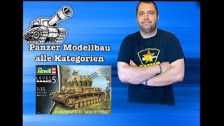 Revell Flakpanzer IV Wirbelwind 135 in Box Review [upl. by Thevenot475]