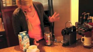 Nespresso Aeroccino Plus Frother Review Frothing Almond Milk [upl. by Jolie267]