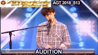 Joseph OBrien 20 yo Never Kissed or Never Dated sings “Hello”Americas Got Talent 2018 Audition AGT [upl. by Nawed300]