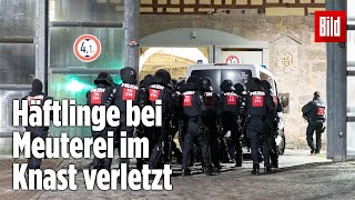 Gefängnismeuterei Polizei stürmt Knast in Thüringen  JVA Untermaßfeld [upl. by Enicnarf127]